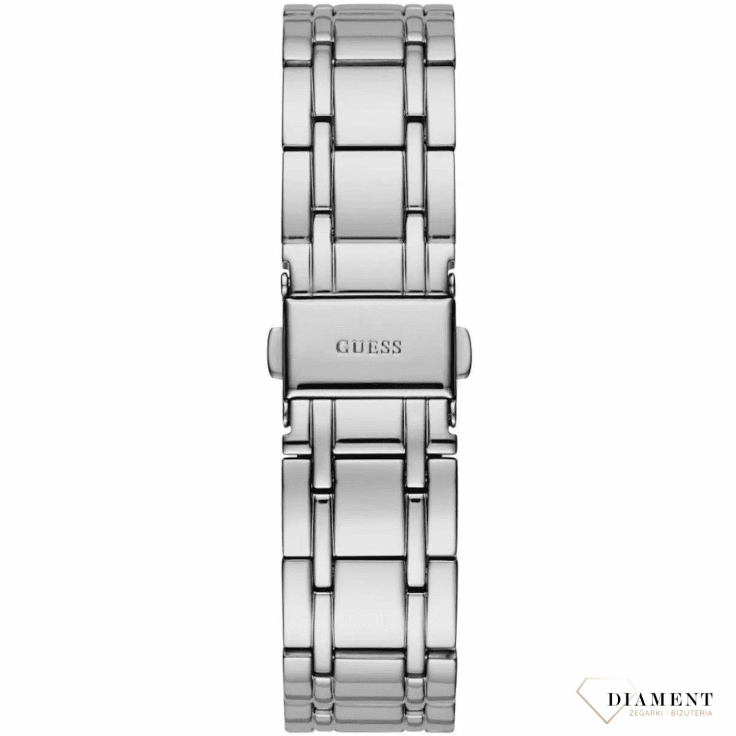 Zegarek damski srebrny na bransolecie W1313L1 Guess z prawdziwym diamentem na godzinie 12. Złoty zegarek wykonany ze stali wysokiej jakości. ⌚ Zegarki Guess ✓ Zapraszamy do sklepu www.zegarki-diament.pl.jpg