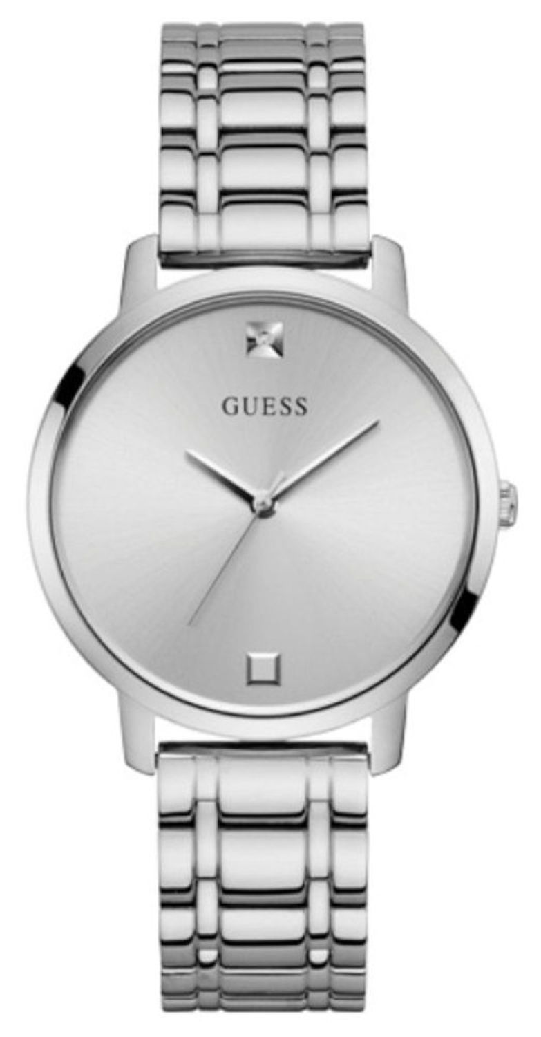 Zegarek damski srebrny na bransolecie W1313L1 Guess z prawdziwym diamentem na godzinie 12. Złoty zegarek wykonany ze stali wysokiej jakości. ⌚ Zegarki Guess ✓ Zapraszamy do sklepu www.zegarki-diament.pl.jpg