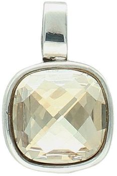 Zawieszka damska ze srebra próby 925 z kwadratowym kryształem Swarovski® w złotym odcieniu. Model WC7GS, waga 3,74 g, wymiary 2,2 x 1,4 cm. Elegancka i efektowna ozdoba.1.jpg