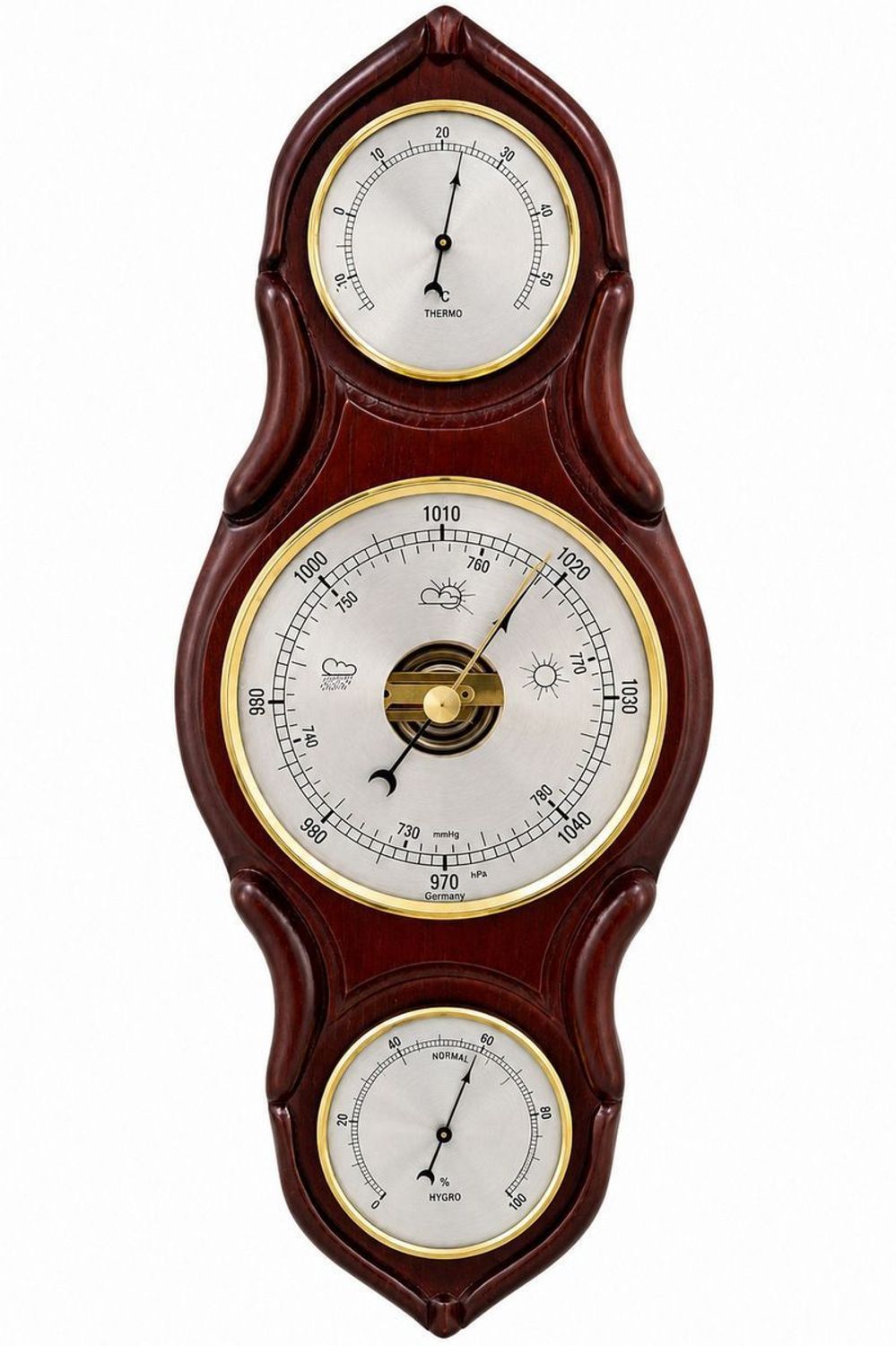 Drewniana Stacja Pogody WITOLD-05 – Barometr, Termometr i Higrometr Vintage Mahoń 41 cm (1).jpg
