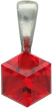 Srebrna zawieszka Swarovski Cube Small WJ48416SI  – czerwona kostka.jpg