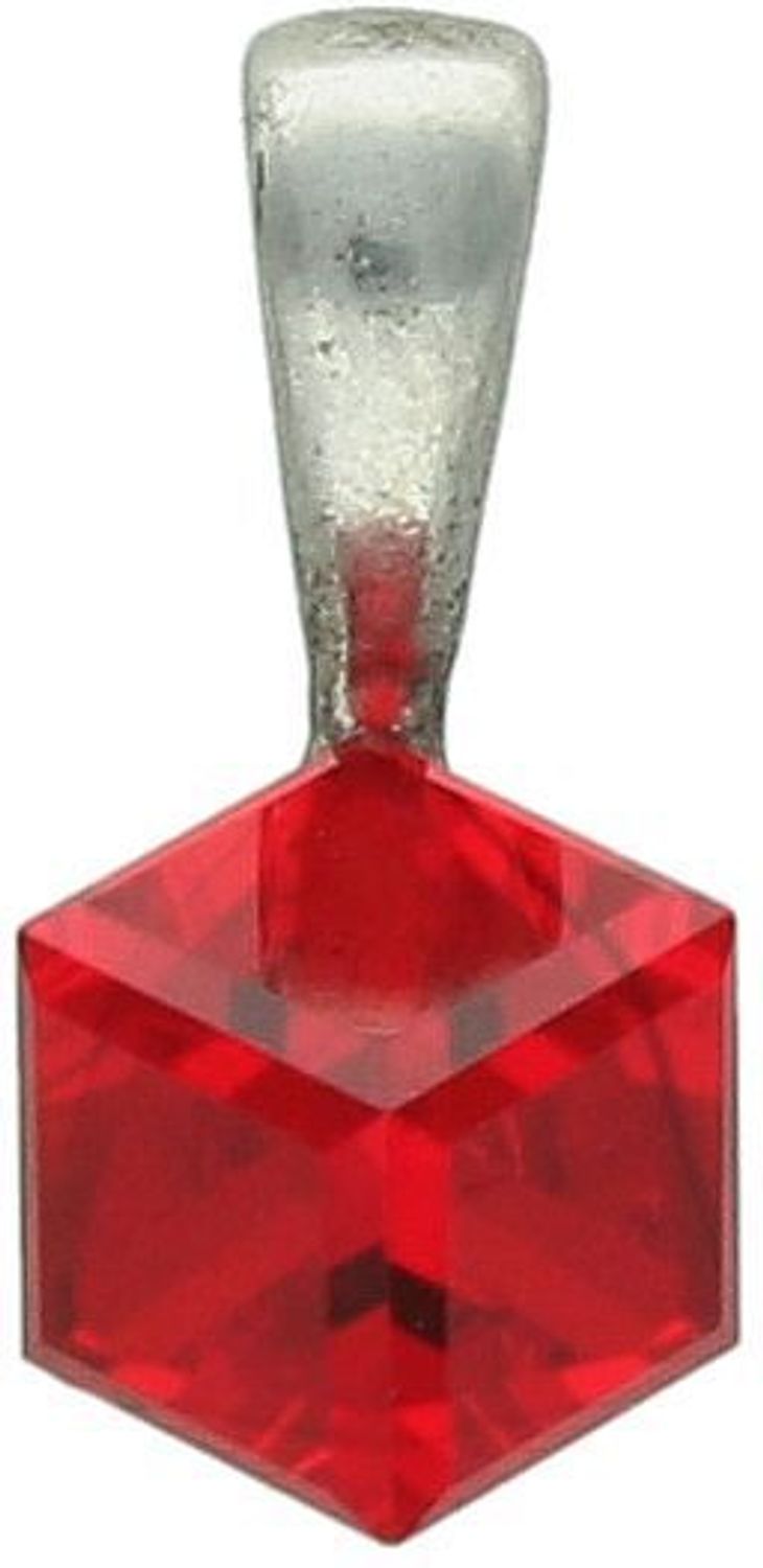 Srebrna zawieszka Swarovski Cube Small WJ48416SI  – czerwona kostka.jpg
