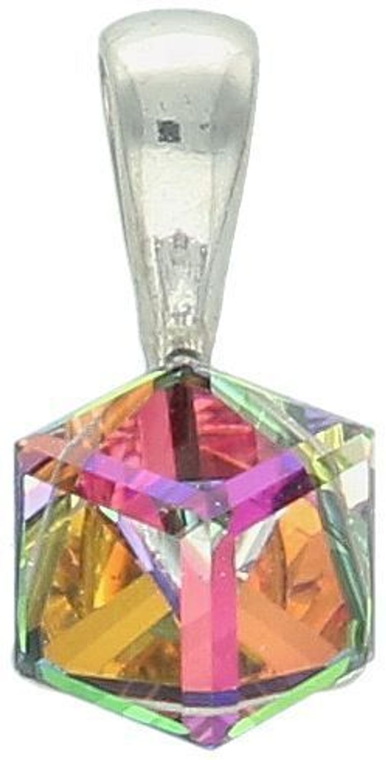 fioletowa zawieszka Swarovski. Swarovski Cube Small, zawieszka WJ48416VM, zawieszka z kryształem.jpg