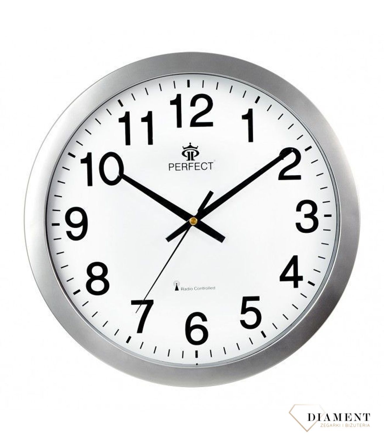 Ścienny zegar Perfect Radio Controlled WR611-DCF SILVER.jpg