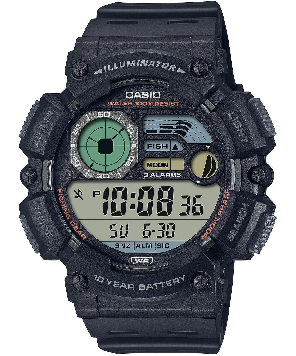 Zegarek męski CASIO WS-1500H-1AVEF wyposażony jest w kwarcowy mechanizm, zasilany za pomocą baterii. Posiada bardzo wysoką dokładność mierzenia czasu +- 10 sekund w przeciągu 30 dni.1.jpg
