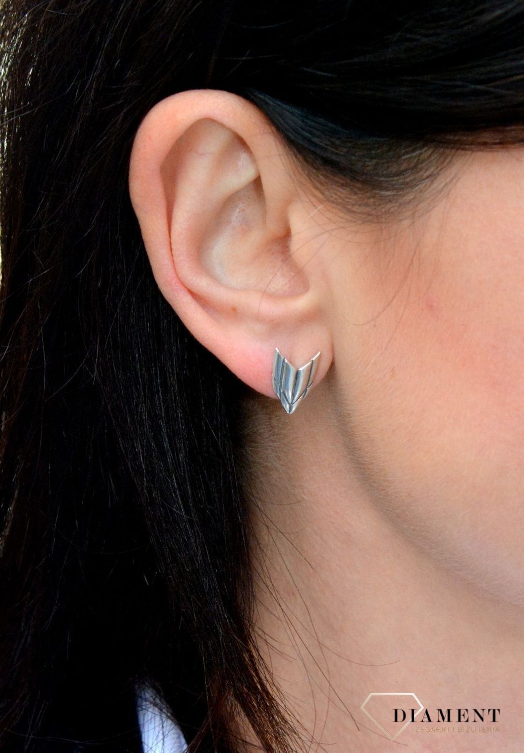 Srebrne kolczyki przy uchu Freedom WWKKS1440M. Srebrne kolczyki przy uchu Freedom.jpg