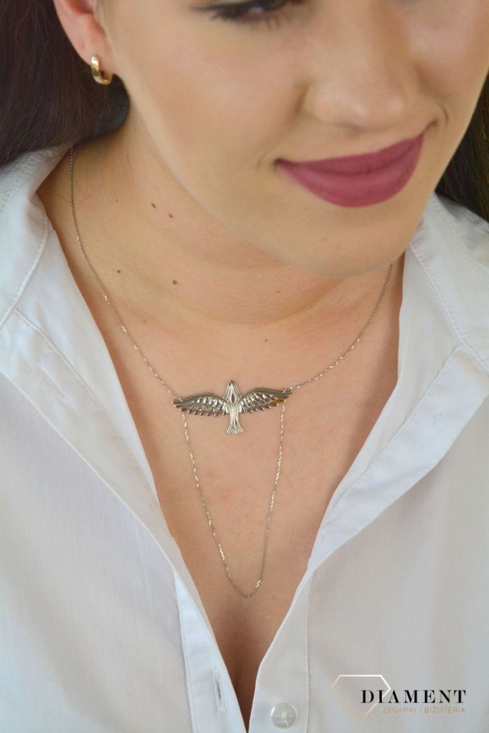 Naszyjnik srebrny Freedom Jastrząb.jpg