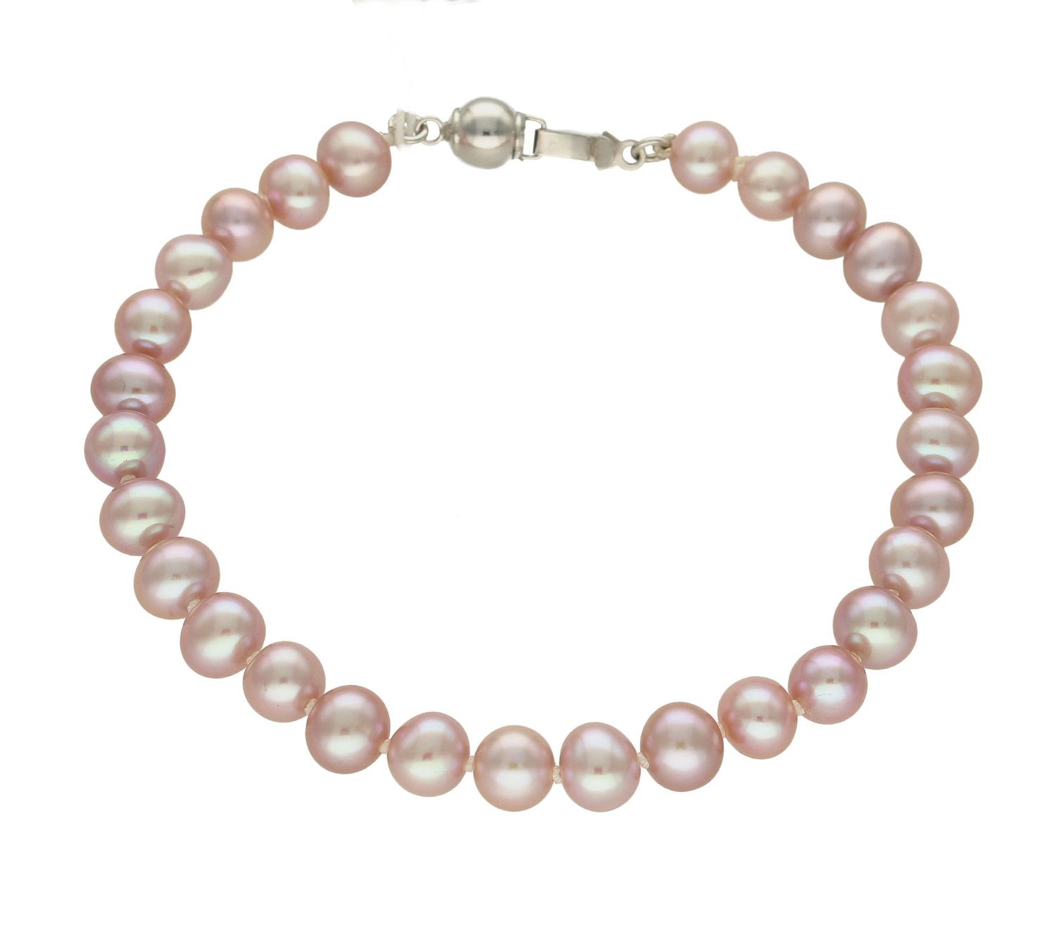 Bransoletka damska z perła słodkowodna w jasnym, różowym odcieniu WŁ-LAN.WG.031.jpg