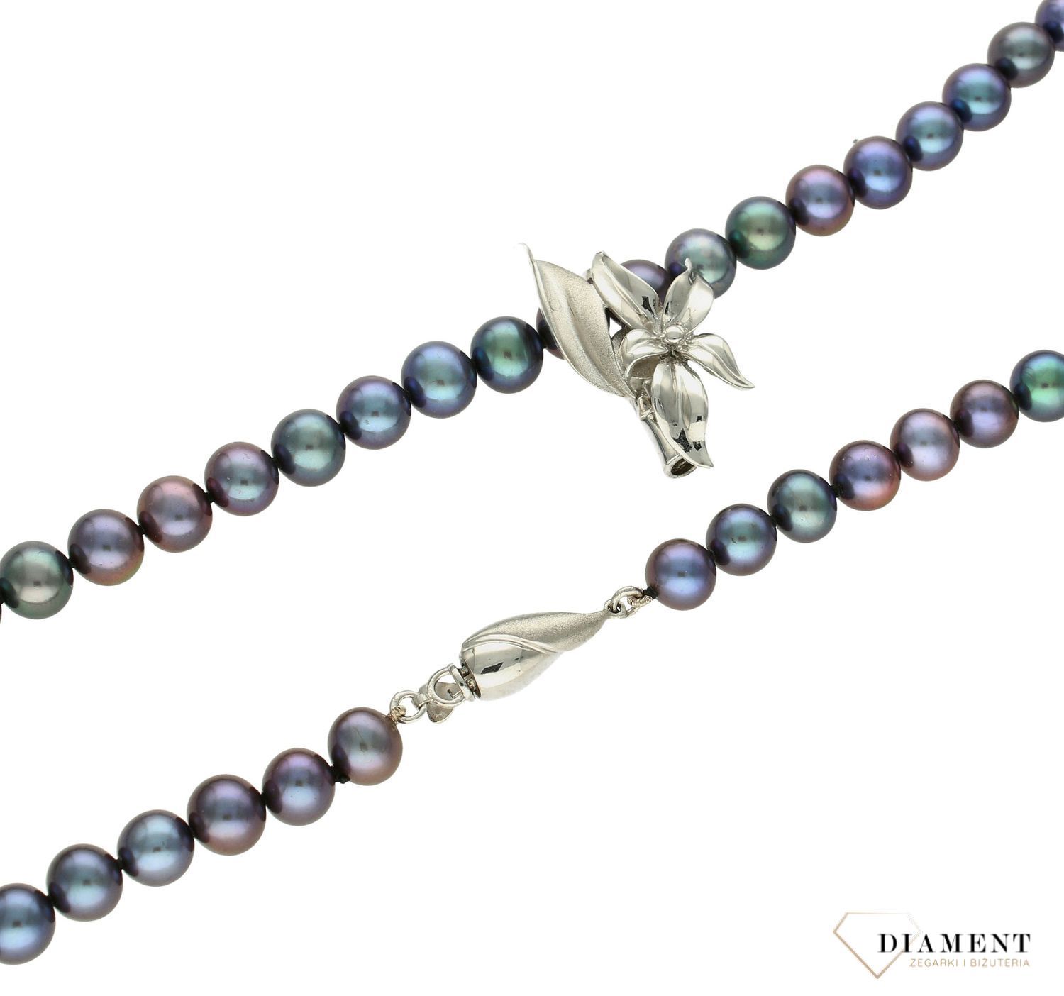 Naszyjnik damski z perłą słodkowodną fioletową WŁ-PS.06.7N08C.  Perła to jeden z najszlachetniejszych oraz najbardziej charakterystycznych klejnotów na ziemi.  Koraliki perłopławów są przetwarzane na masę perłową, z kolei nast.jpg
