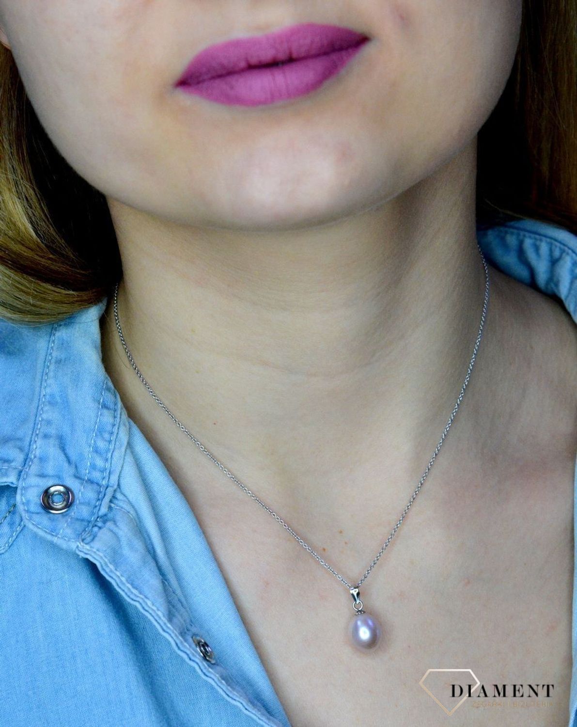 Srebrna zawieszka 925 Naturalna perła w delikatnym odcieniu WŁ-PS.07.FP02L.jpg