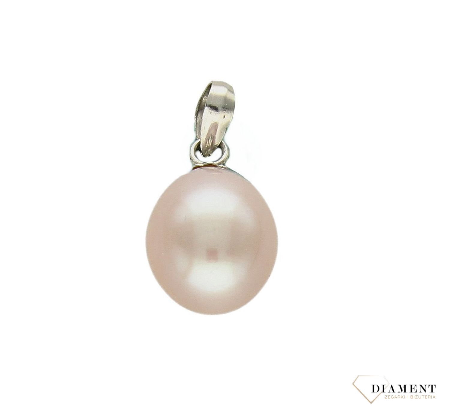 Srebrna zawieszka 925 Naturalna perła w delikatnym odcieniu WŁ-PS.07.FP02L.jpg