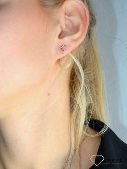 Złote kolczyki 585 Półksiężyce X3E12925. Kolczyki złote w Sklepie z Biżuterią zegarki-diament.pl✓ Piękne Kolczyki dla Kobiet✓zdjec (3).JPG