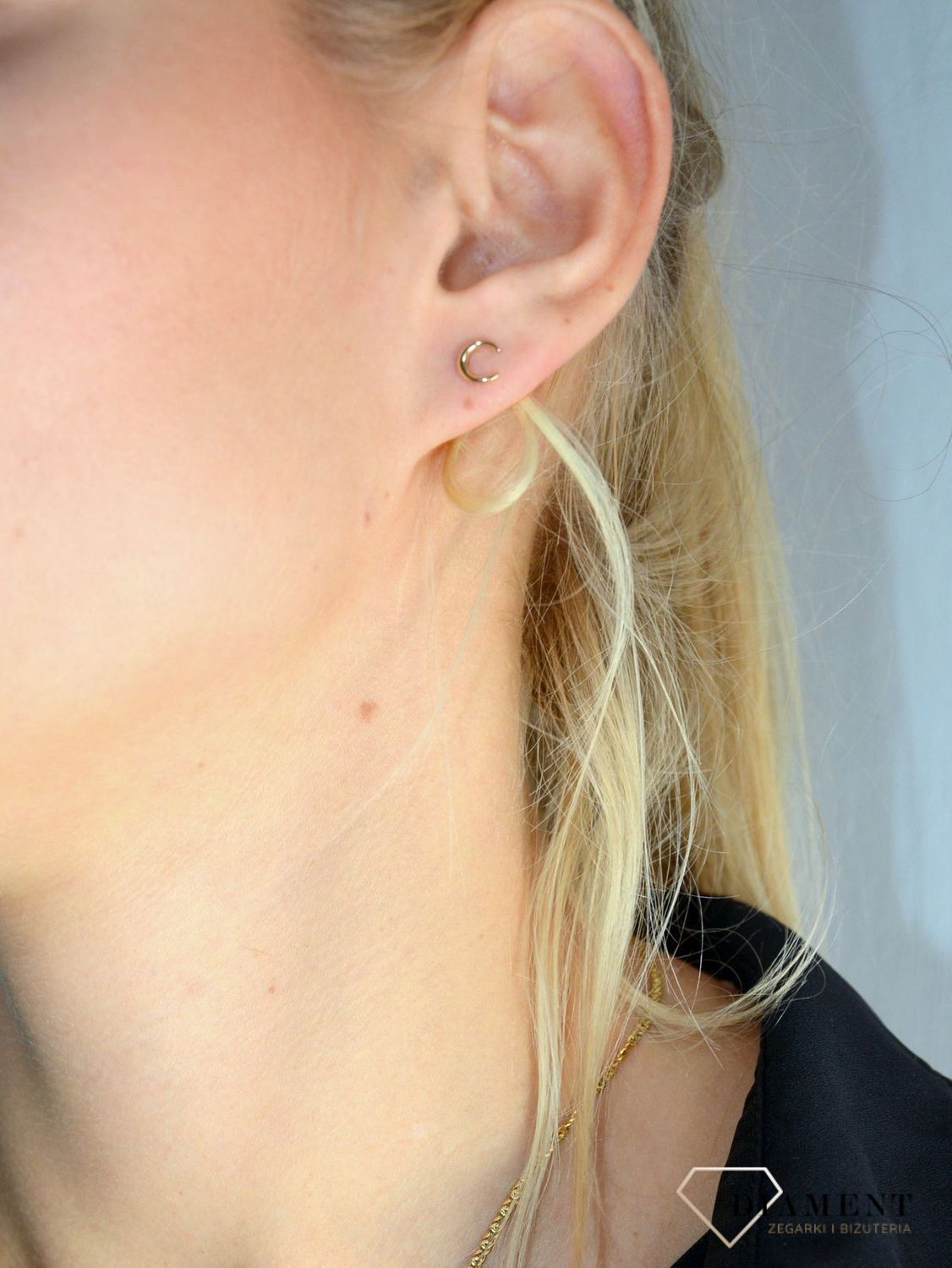 Złote kolczyki 585 Półksiężyce X3E12925.jpg