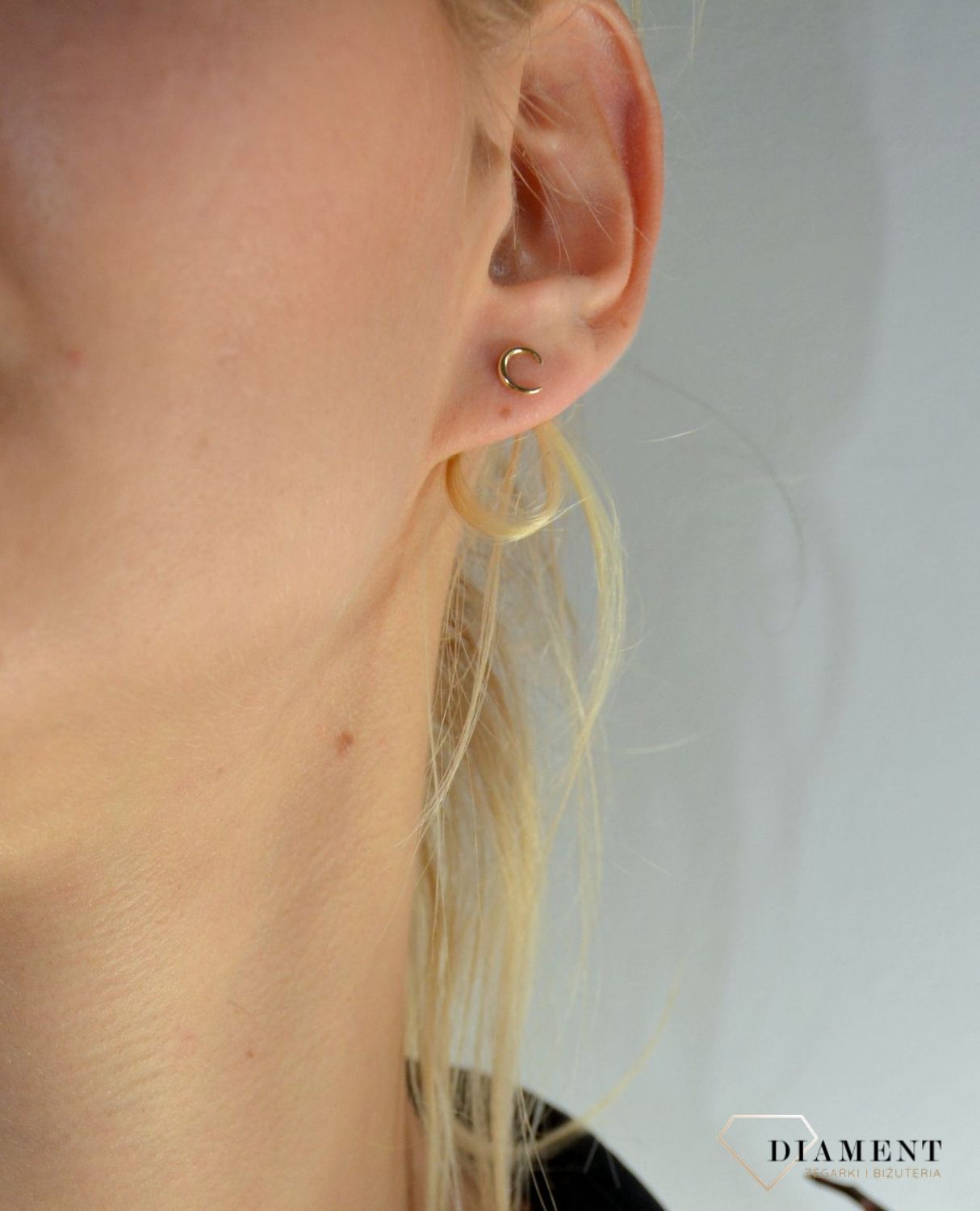 Złote kolczyki 585 Półksiężyce X3E12925.jpg