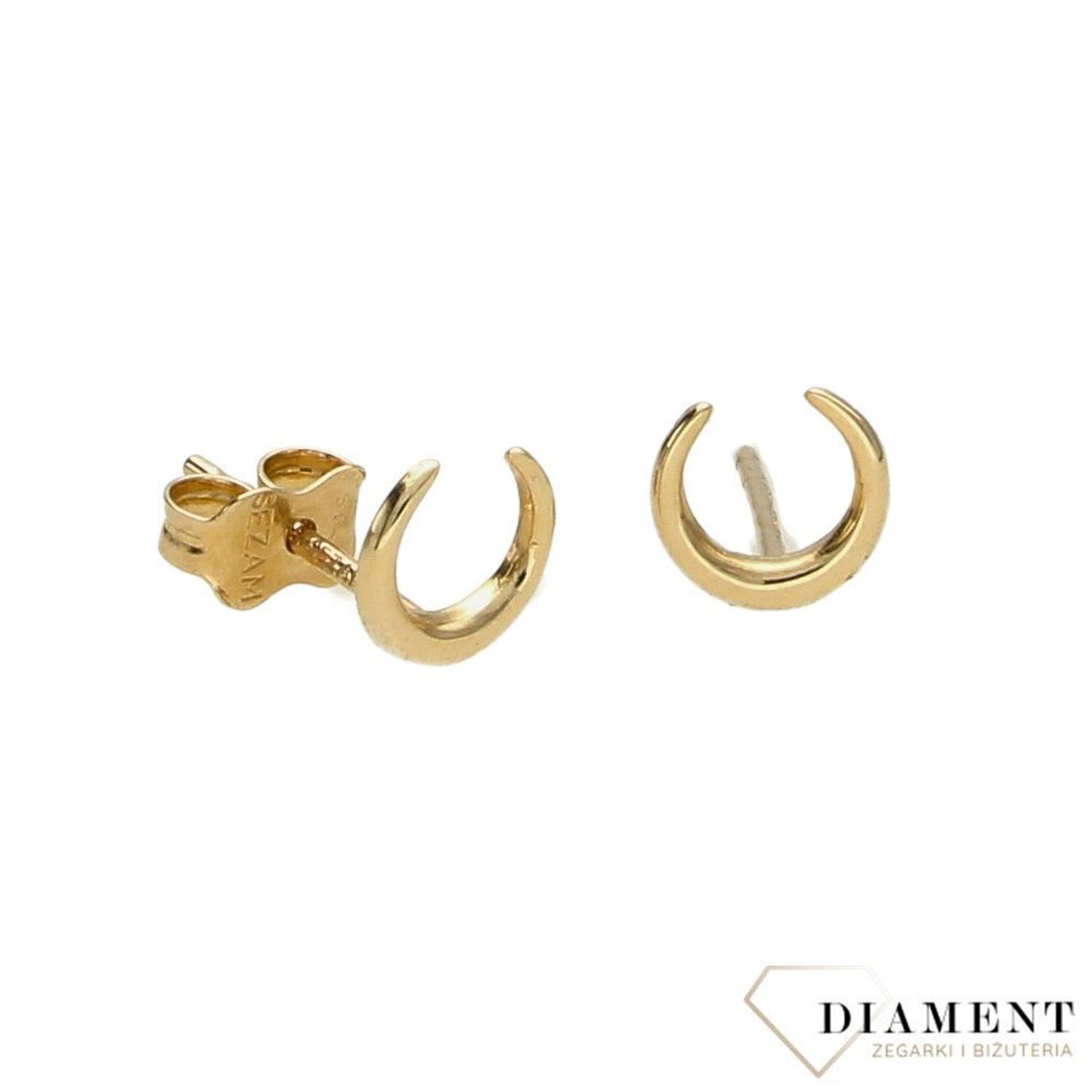 Złote kolczyki 585 Półksiężyce X3E12925.jpg