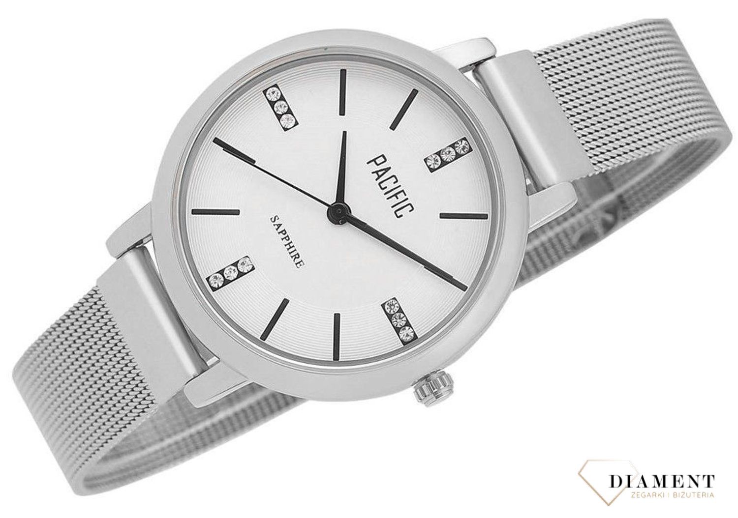 Damski zegarek Pacific Sapphire X6193-01. Kup Damski Zegarek Kwarcowy w Zegarki-diament.pl Pacific wodoszczelność 30m = WR30 ☝ taniej - Najwięcej ofert w jednym miejscu. Grawer gratis. Szkło szafirowe.1.jpg