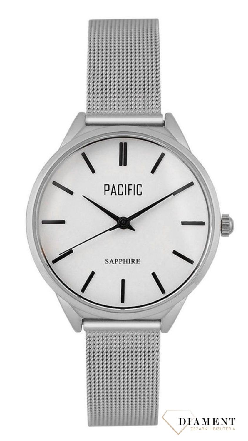 Damski zegarek Pacific Sapphire X6196-01 srebrny mesh.Kup Damski Zegarek Kwarcowy w Zegarki-diament.pl Pacific wodoszczelność 30m = WR30 ☝ taniej - Najwięcej ofert w jednym miejscu. Grawer gratis. Szkło szafirowe.1.jpg