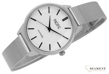 Damski zegarek Pacific Sapphire X6196-01 srebrny mesh.Kup Damski Zegarek Kwarcowy w Zegarki-diament.pl Pacific wodoszczelność 30m = WR30 ☝ taniej - Najwięcej ofert w jednym miejscu. Grawer gratis. Szkło szafirowe.2.jpg