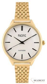 Damski zegarek Pacific Sapphire X6196-07 złoty. Kup Damski Zegarek Kwarcowy w Zegarki-diament.pl Pacific wodoszczelność 30m = WR30 ☝ taniej - Najwięcej ofert w jednym miejscu. Grawer gratis. Szkło szafirowe. 2.jpg