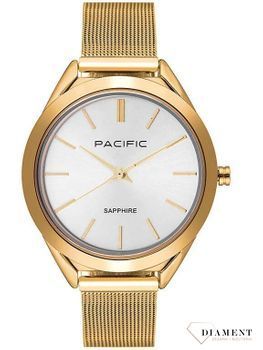 Damski zegarek Pacific Sapphire X6224-02 złoty mesh. Kup Damski Zegarek Kwarcowy w Zegarki-diament.pl Pacific wodoszczelność 30m = WR30 ☝ taniej - Najwięcej ofert w jednym miejscu. Grawer gratis. Szkło szafirowe..jpg