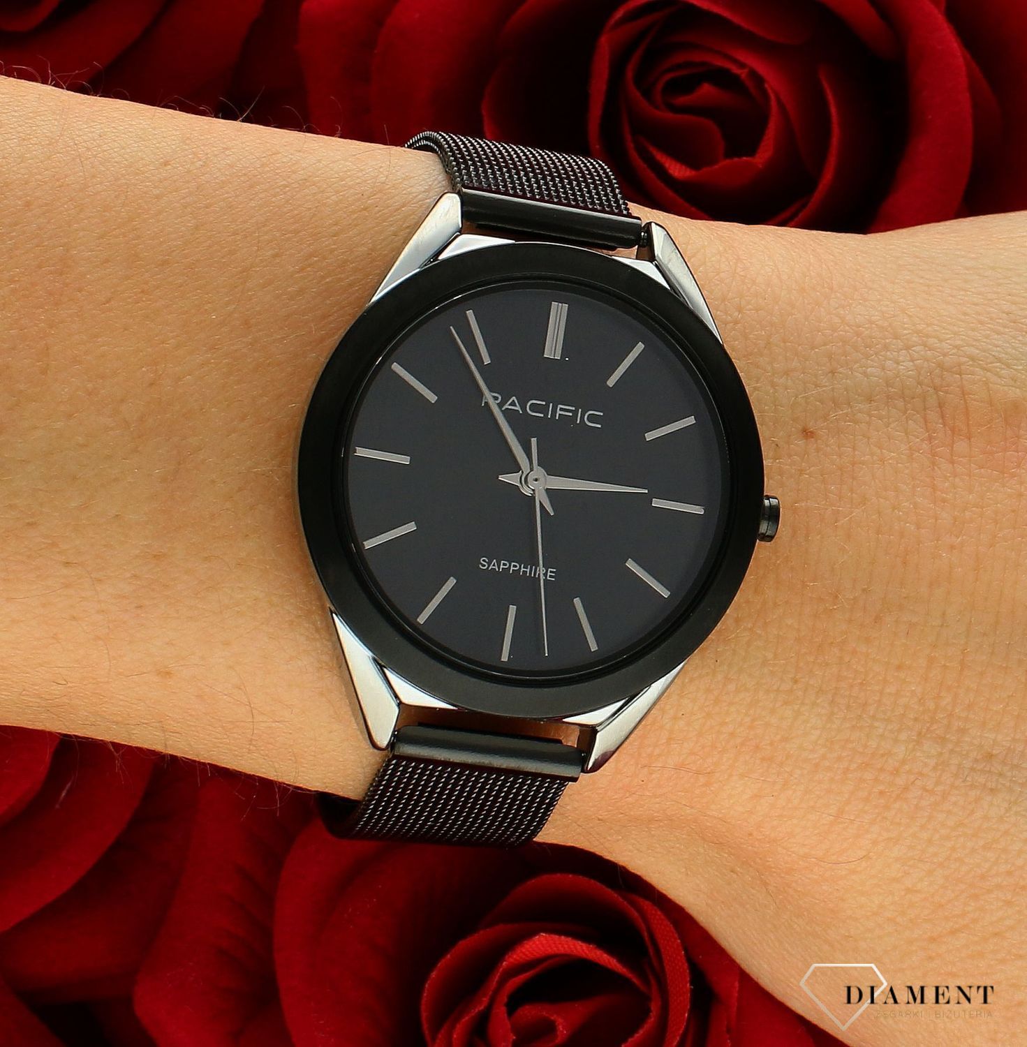 Damski zegarek Pacific Sapphire X6224-05 czarny. Kup Damski Zegarek Kwarcowy w Zegarki-diament.pl Pacific wodoszczelność 30m = WR30 ☝ taniej - Najwięcej ofert w jednym miejsc1.jpg