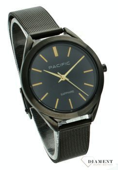 Czarny zegarek damski z szafirowym szkłem Pacific Sapphire X6224-06 czarny (1).jpg