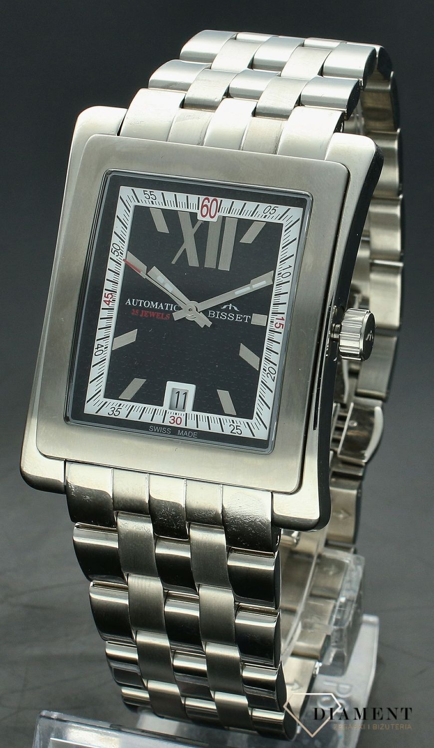 Zegarek męski BISSET Sapphire Automatic XB2DB57SISB. Męski zegarek Bisset. Zegarek męski Bisset automatyczny. Zegarek Bisset z szafirowym szkłem. Zegarek.jpg