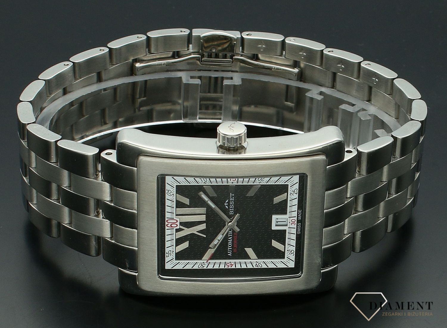 Zegarek męski BISSET Sapphire Automatic XB2DB57SISB. Męski zegarek Bisset. Zegarek męski Bisset automatyczny. Zegarek Bisset z szafirowym szkłem. Zegarek.jpg