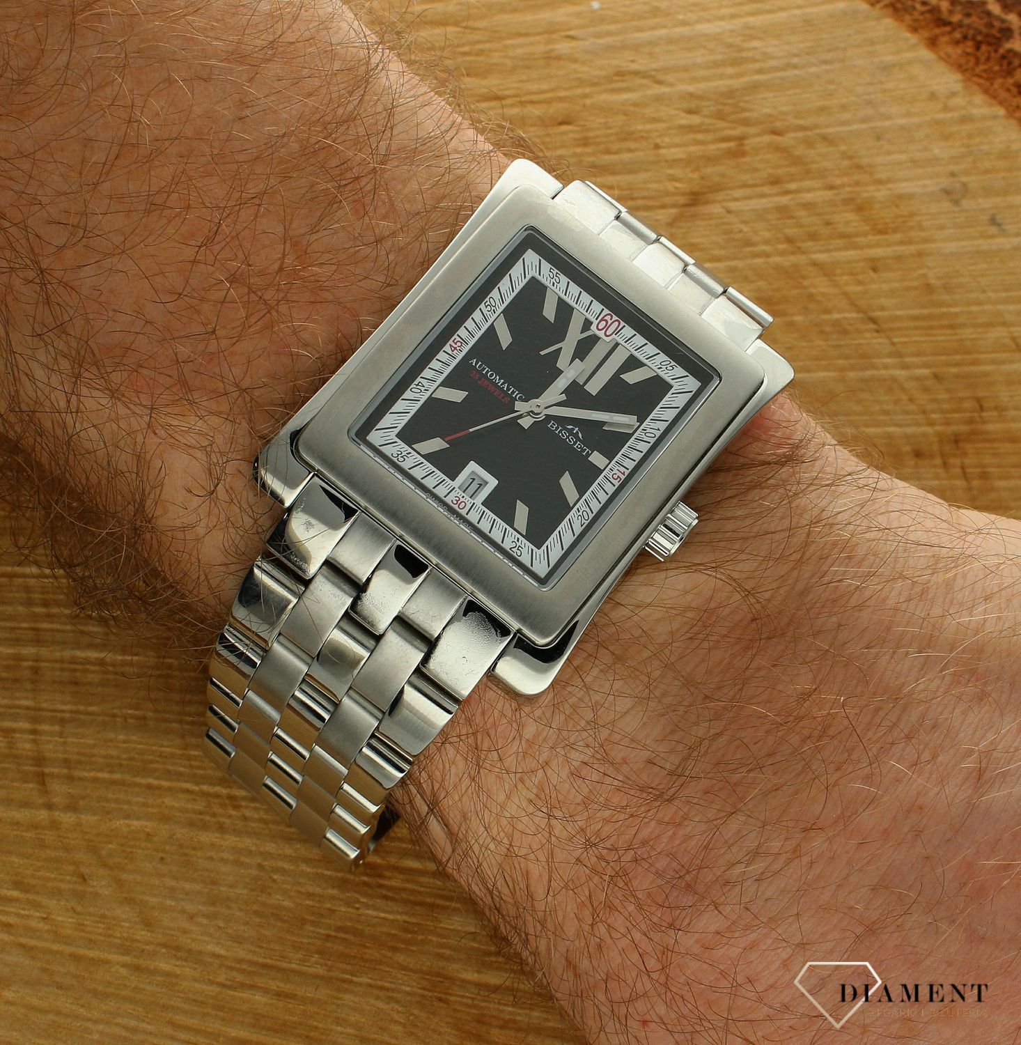 Zegarek męski BISSET Sapphire Automatic XB2DB57SISB. Męski zegarek Bisset. Zegarek męski Bisset automatyczny. Zegarek Bisset z szafirowym szkłem. Zegarek.jpg