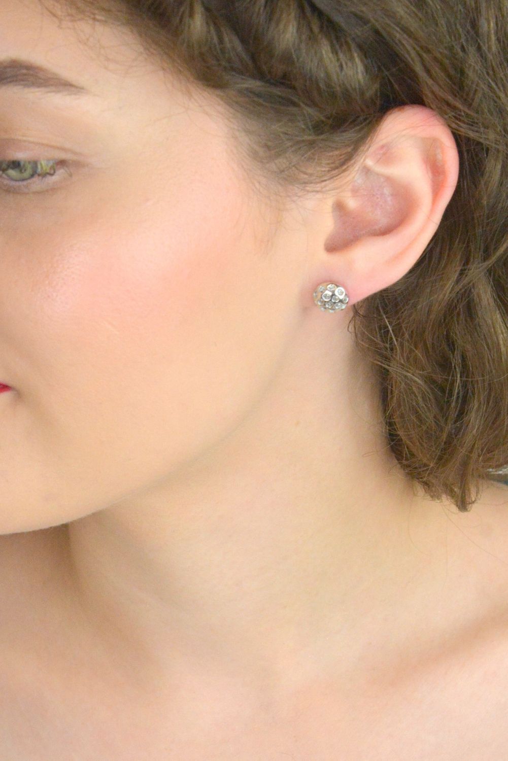 Srebrne Kolczyki Damskie Na Sztyft – Wypukłe Okrągłe, Błyszczące, Srebro 925.jpg