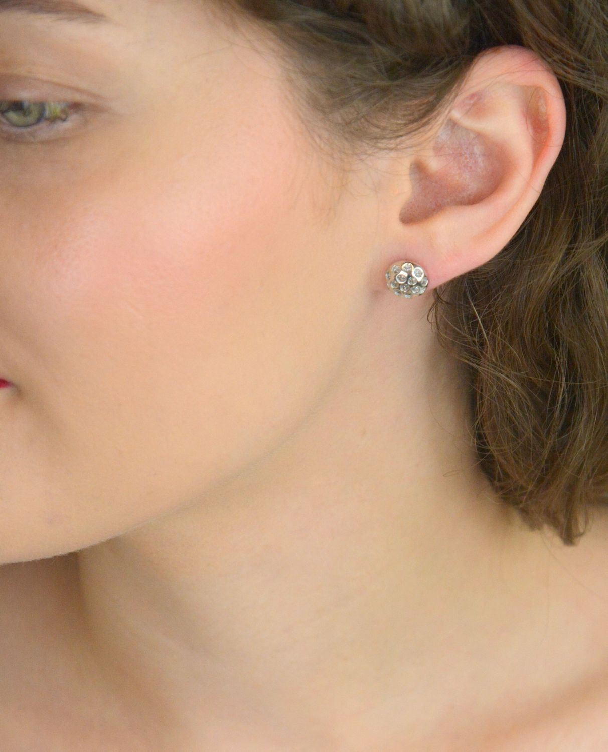 Srebrne Kolczyki Damskie Na Sztyft – Wypukłe Okrągłe, Błyszczące, Srebro 925.jpg