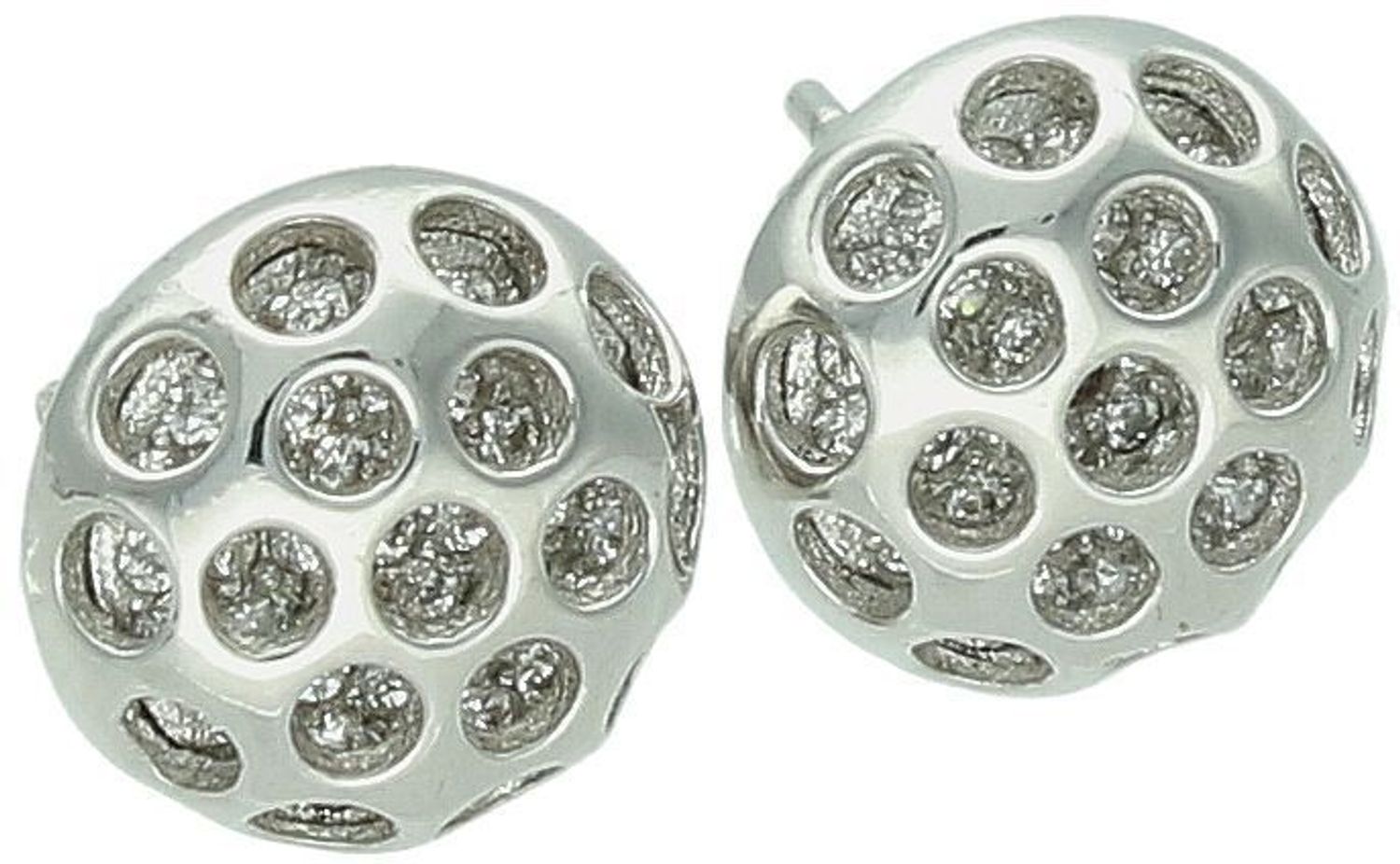 Srebrne Kolczyki Damskie Na Sztyft – Wypukłe Okrągłe, Błyszczące, Srebro 925.jpg