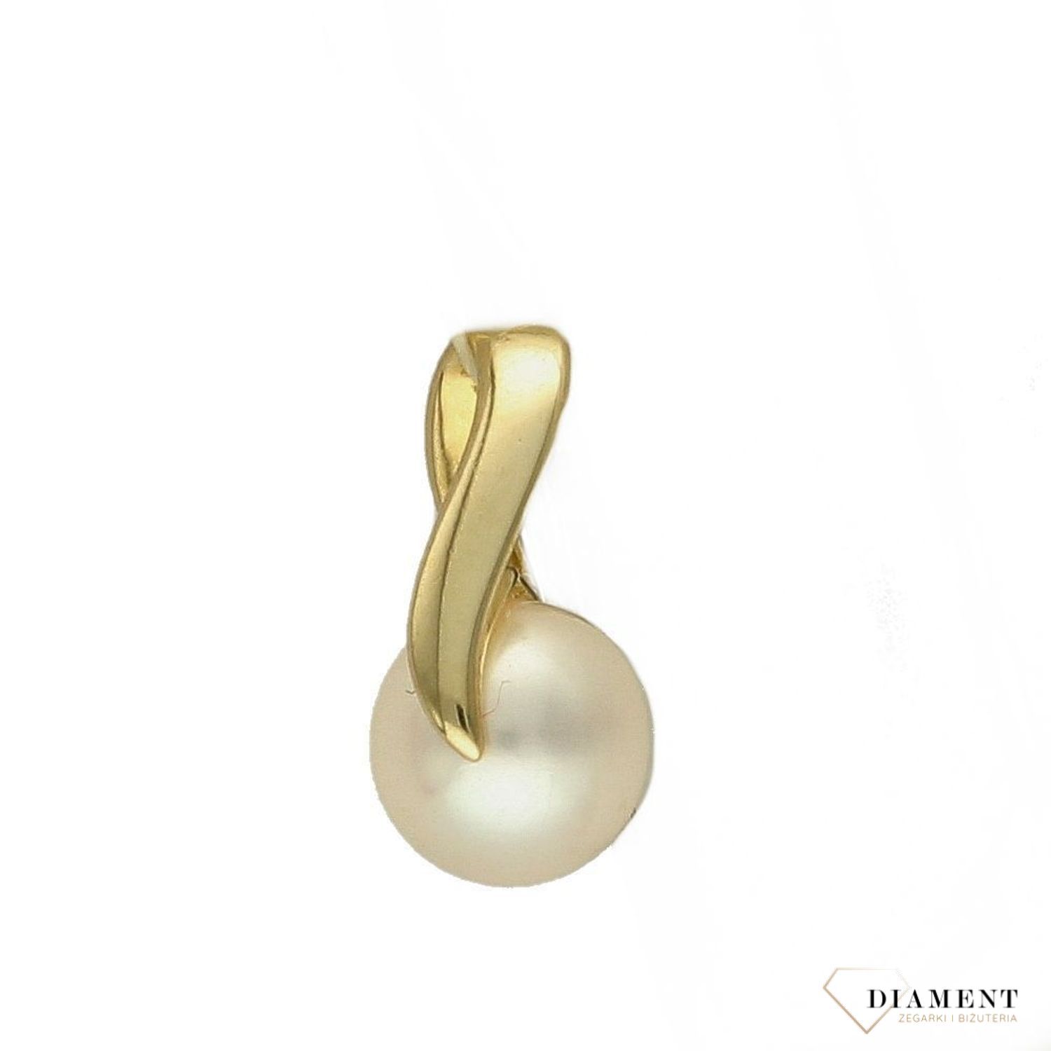 Złota zawieszka 585 perełka z łezką Z-304.jpg