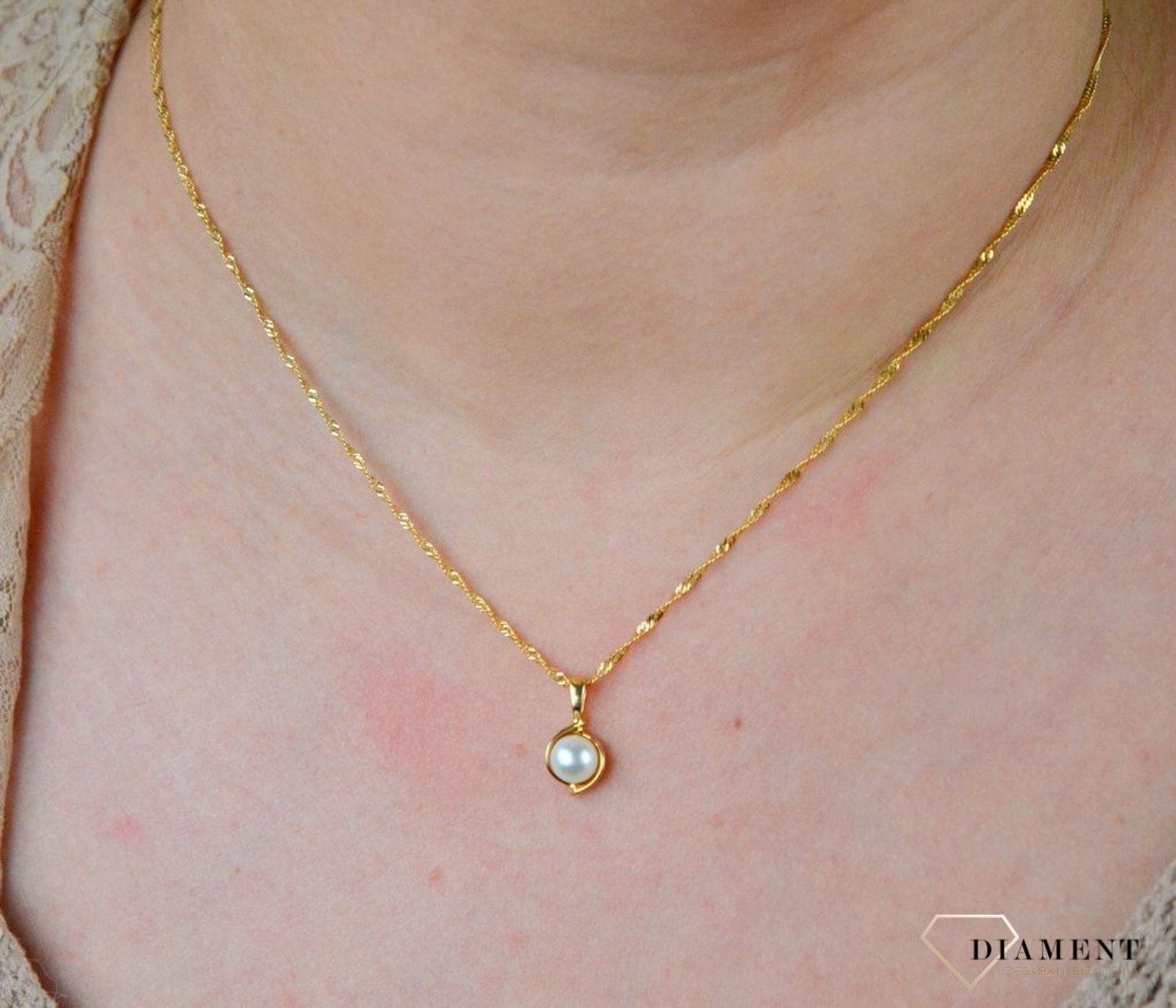 Złota zawieszka 585 perełka Z-309.jpg