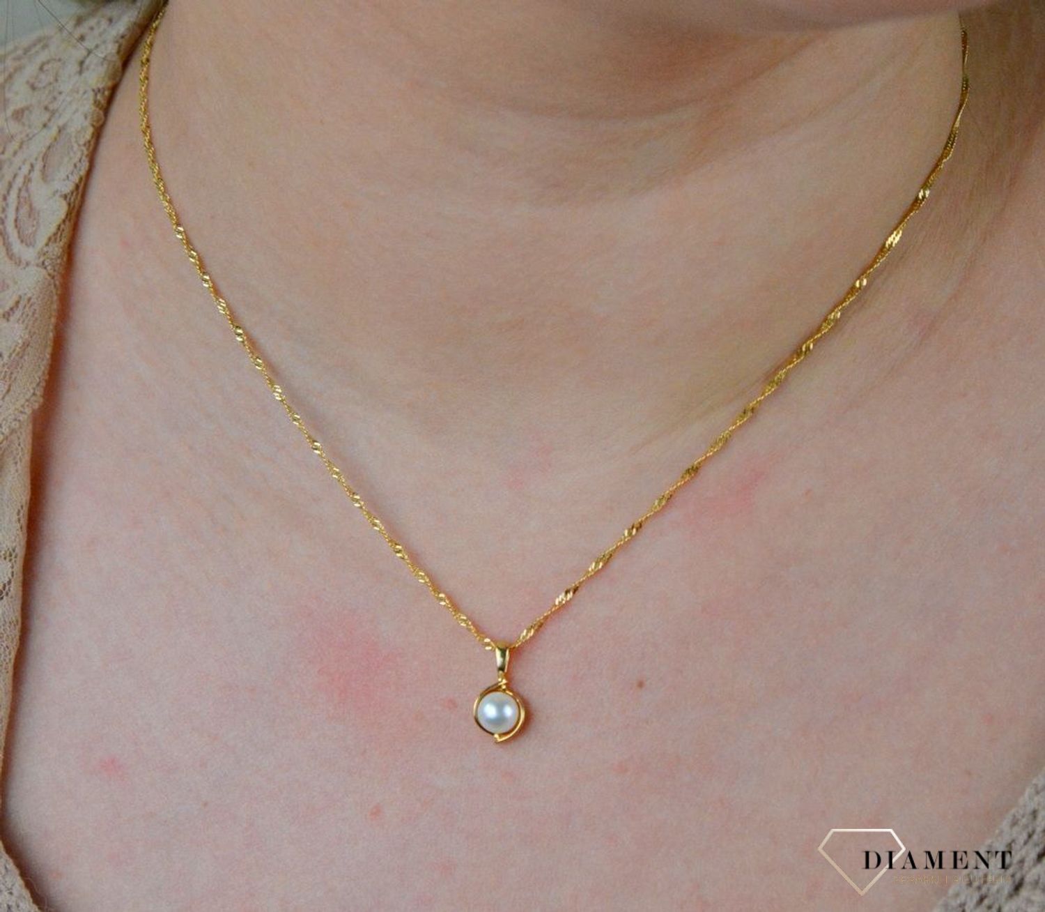 Złota zawieszka 585 perełka Z-309.jpg