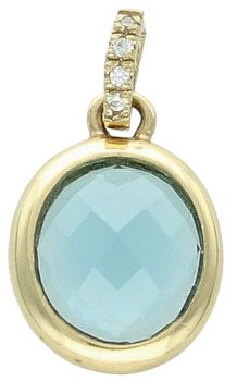 Złota zawieszka topaz w złotej oprawie z cyrkoniami Z1AGPO6950414. Wisiorek został wykonany z wysokiej jakości złota próby 585. Złoto to jeden z najpopularniejszych11.jpg