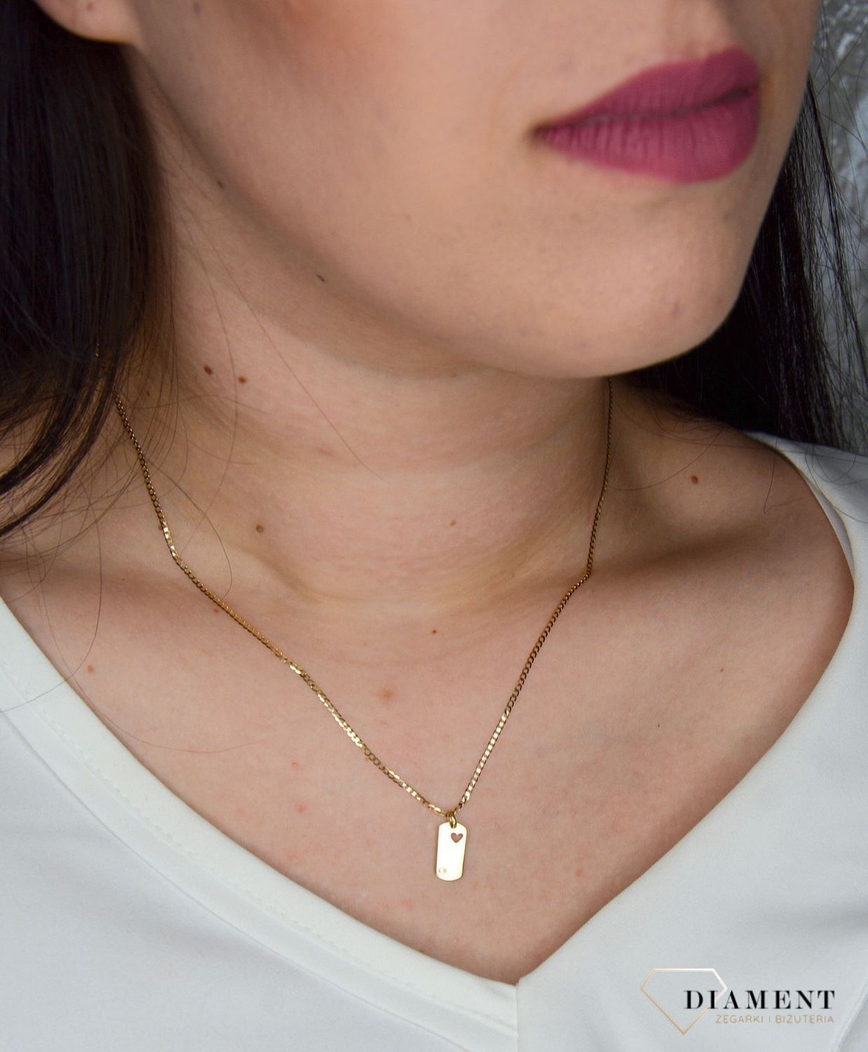 Złota zawieszka 585 blaszka z serduszkiem ZA-Z-Z16-N00-LB15620.jpg