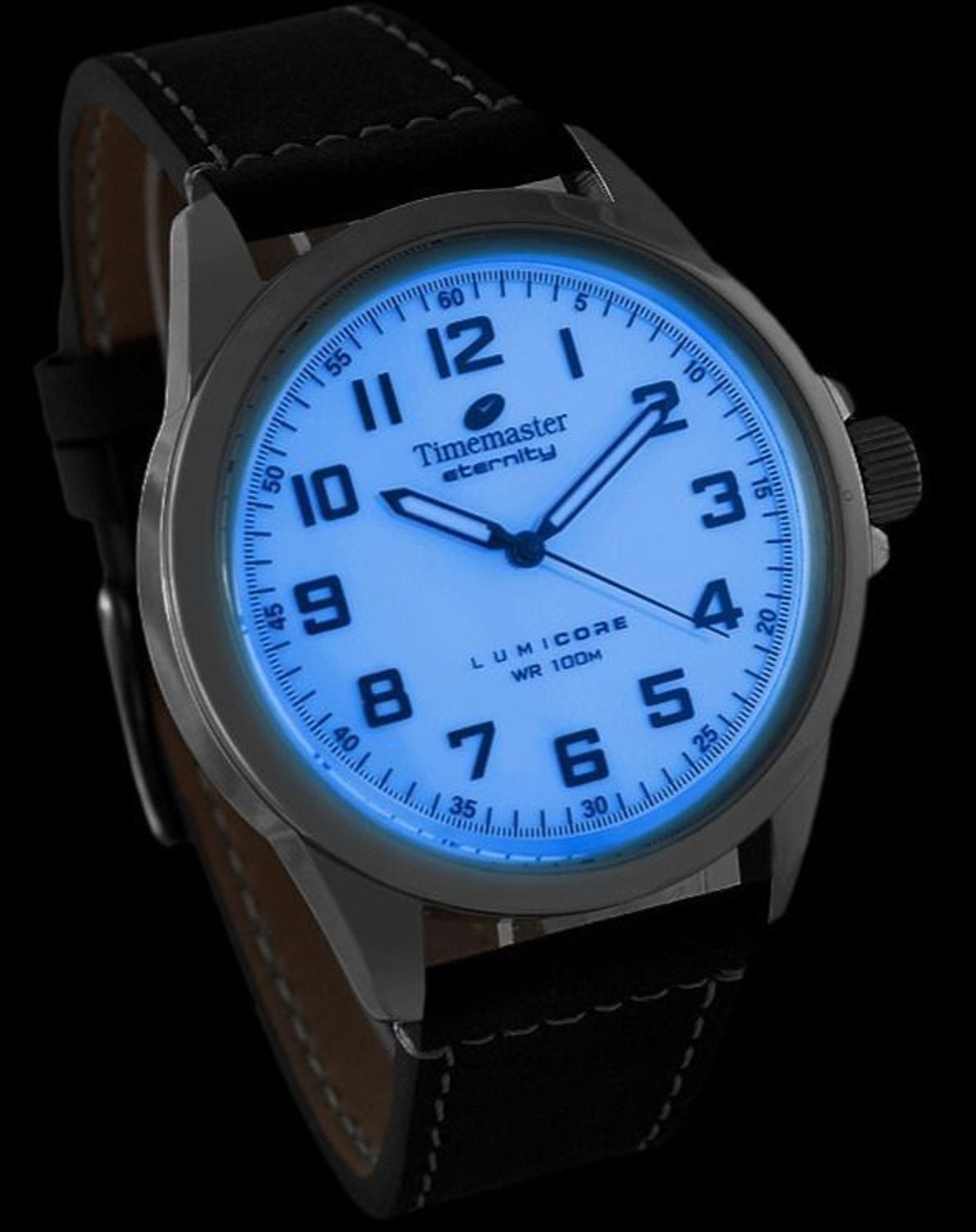 Zegarek męski Timemaster Eternity 50301 Field Lumicore 100M – biała tarcza, czarny pasek (2).jpg