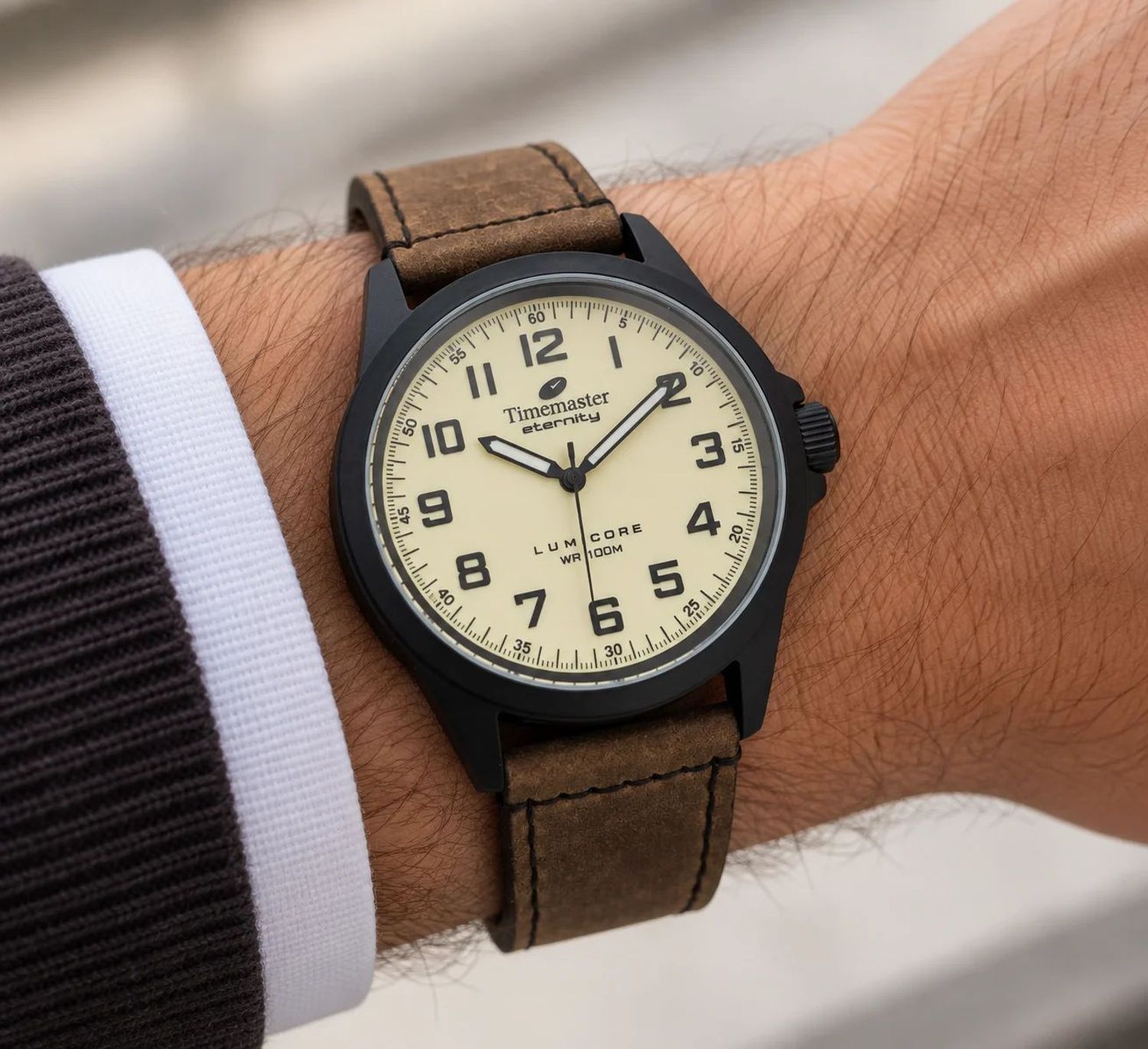 Zegarek męski Timemaster Eternity 50305 militarny Lumicore 100M – czarna koperta (2).jpg