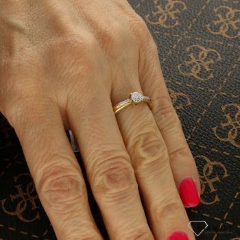 Pierścionek złoty DIAMENT żółte złoto, diamenty, zdobiony ZR-101711.jpg