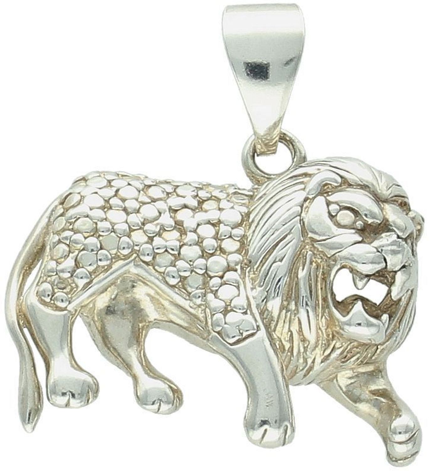 Zawieszka srebrna z motywem lwa, model ZS405, wykonana ze srebra próby 925. Wymiary 3,0 cm x 2,5 cm, waga 6,17 g. Symbolizuje siłę, odwagę i męskość. Idealna biżuteria dla osób ceniących wyraz.jpg