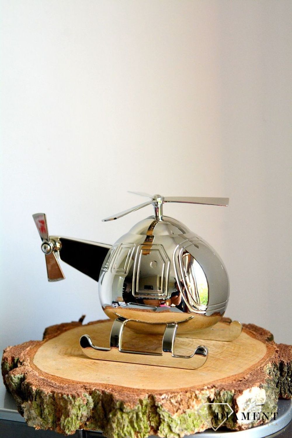 Posrebrzana skarbonka Helikopter dla dziecka ZV6168061. Skarbonka na prezent. na chrzciny, urodziny, narodziny dziecka..jpg