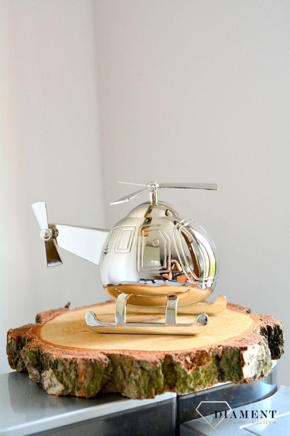 Posrebrzana skarbonka Helikopter dla dziecka ZV6168061. Skarbonka na prezent. na chrzciny, urodziny, narodziny dziecka..jpg