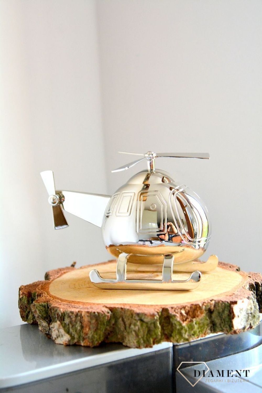 Posrebrzana skarbonka Helikopter dla dziecka ZV6168061. Skarbonka na prezent. na chrzciny, urodziny, narodziny dziecka..jpg