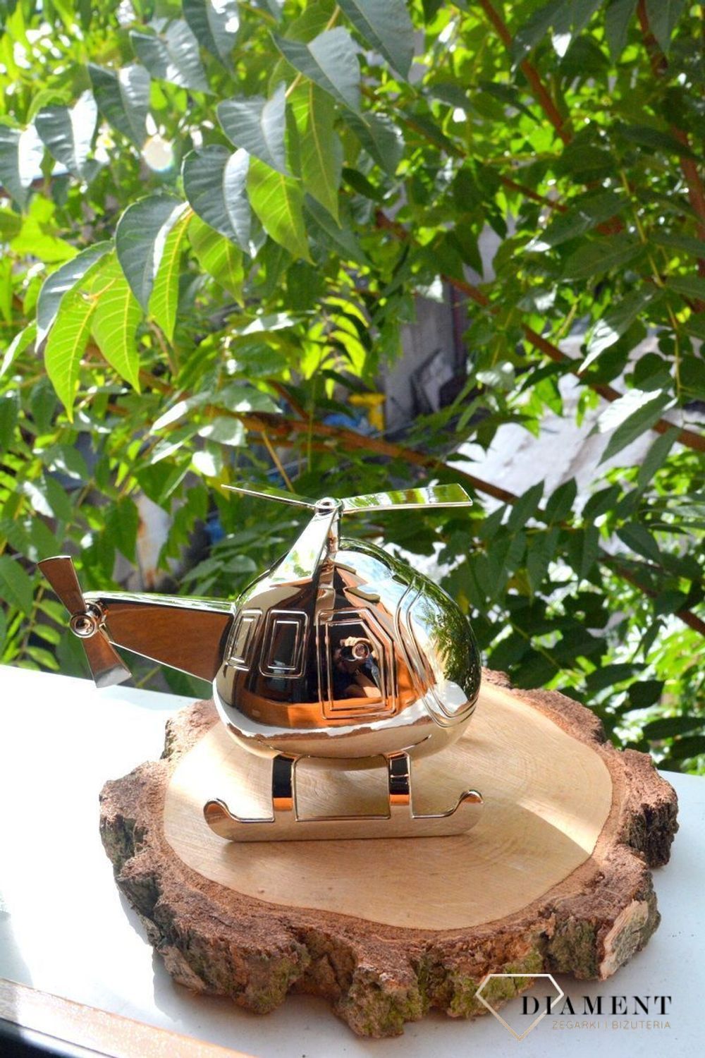 Posrebrzana skarbonka Helikopter dla dziecka ZV6168061. Skarbonka na prezent. na chrzciny, urodziny, narodziny dziecka..jpg
