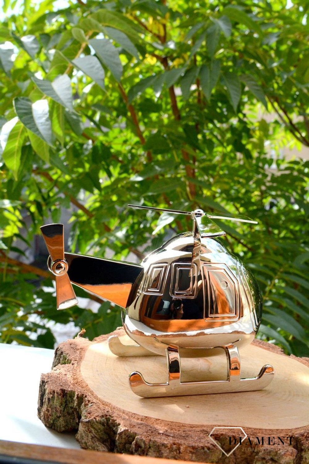 Posrebrzana skarbonka Helikopter dla dziecka ZV6168061. Skarbonka na prezent. na chrzciny, urodziny, narodziny dziecka..jpg