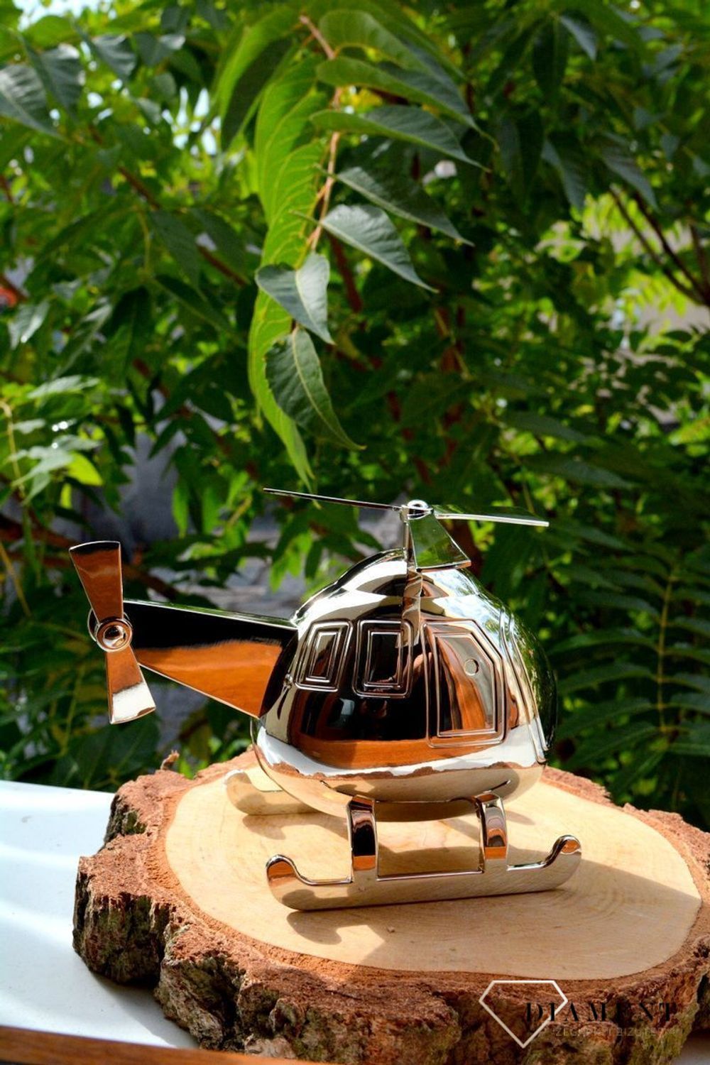 Posrebrzana skarbonka Helikopter dla dziecka ZV6168061. Skarbonka na prezent. na chrzciny, urodziny, narodziny dziecka..jpg