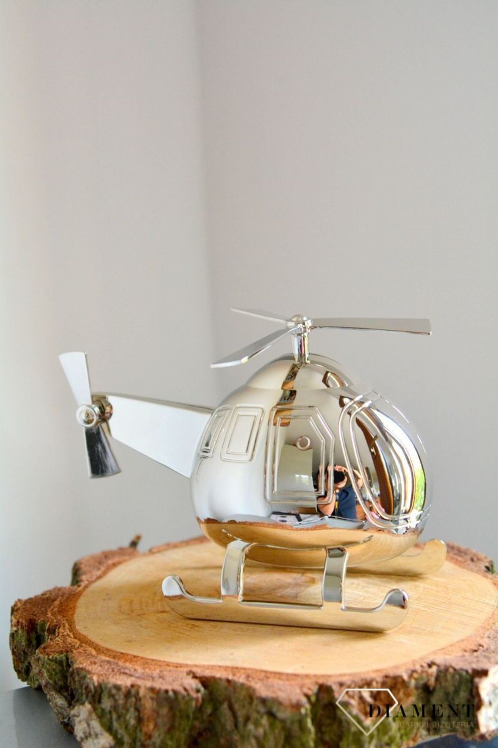 Posrebrzana skarbonka Helikopter dla dziecka ZV6168061. Skarbonka na prezent. na chrzciny, urodziny, narodziny dziecka..jpg