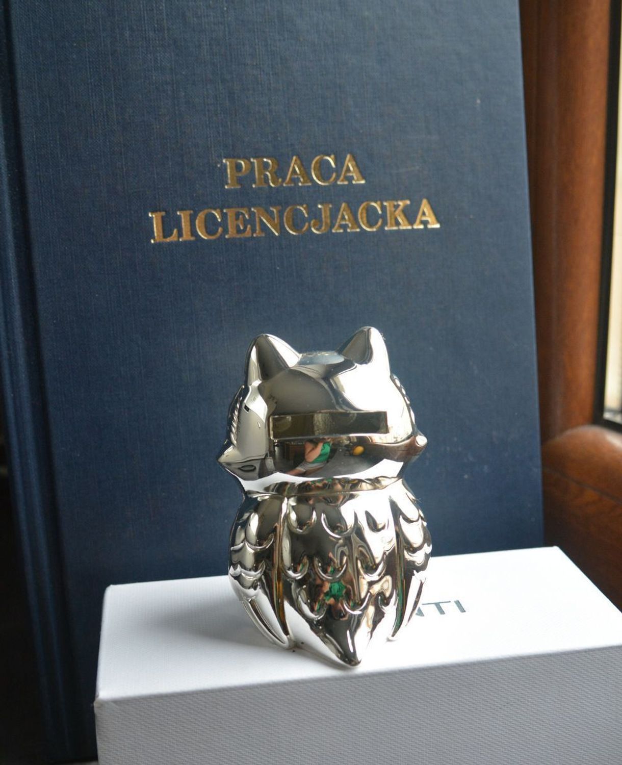 Posrebrzana skarbonka Sowa 9,5 cm ZV8111261. Skarbonka sowa na prezent. Sówka skarbonka na chrzest, rocznicę, do salonu. Upominek w formie sowy.  Pomysł na prezent..jpg