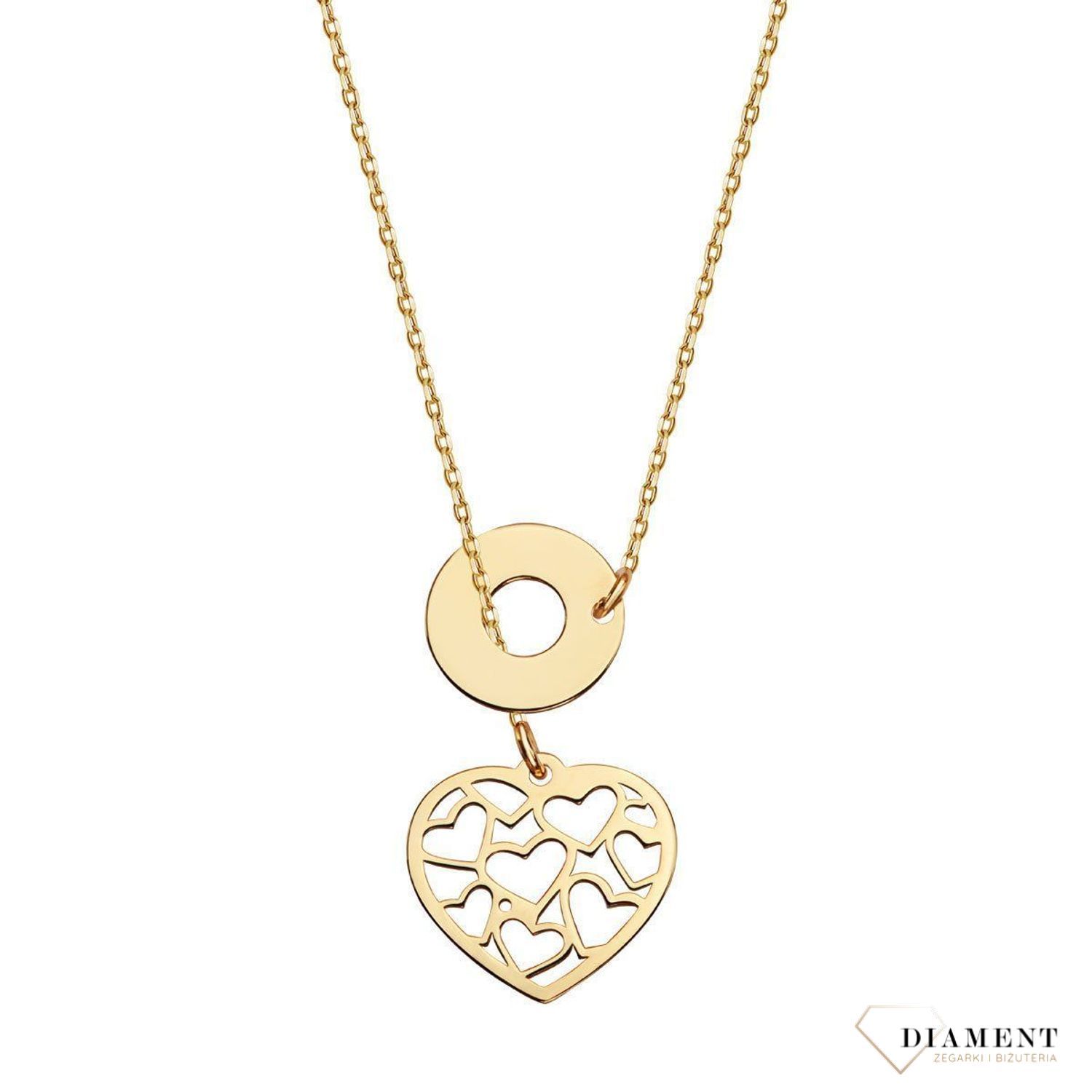Złoty naszyjnik krawatka z ażurowym sercem ZW-X-000-N45-CA17534.jpg